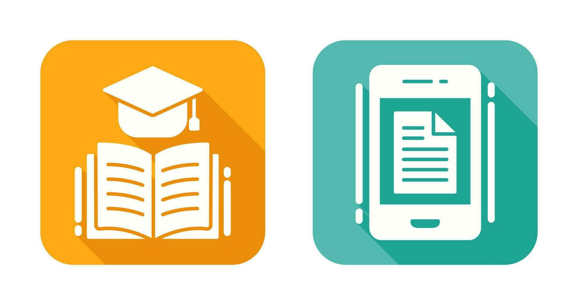 Graduation and Phone Icon vector