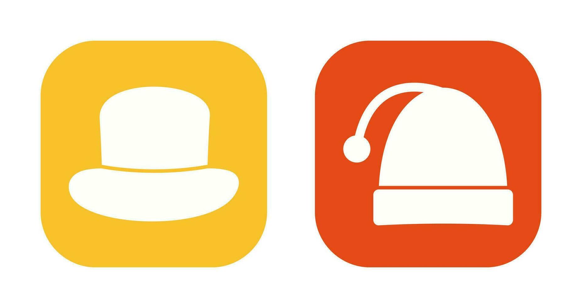 Hat and Christmas Icon vector