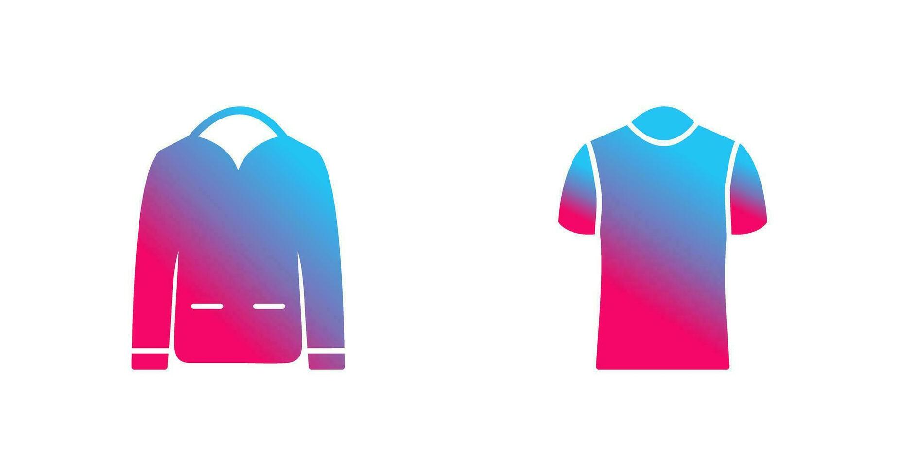 Mens Jacket and Polo Shirt Icon vector