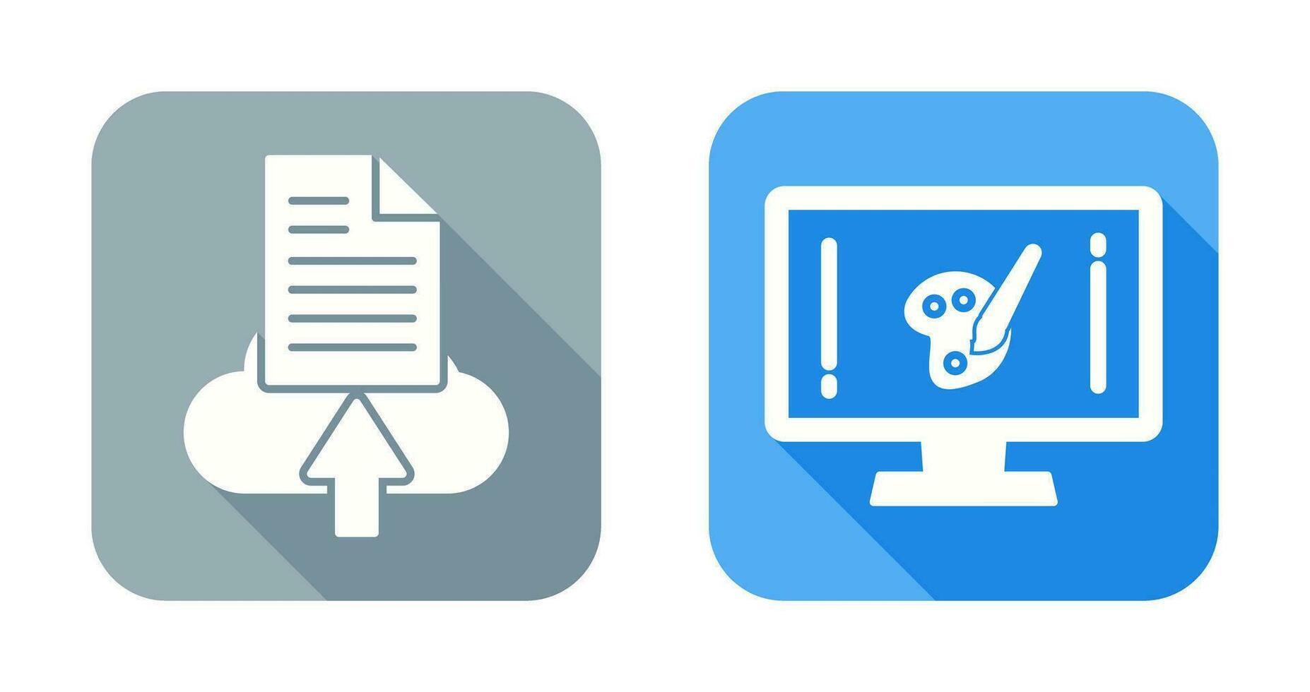 File Upload and Art Icon vector