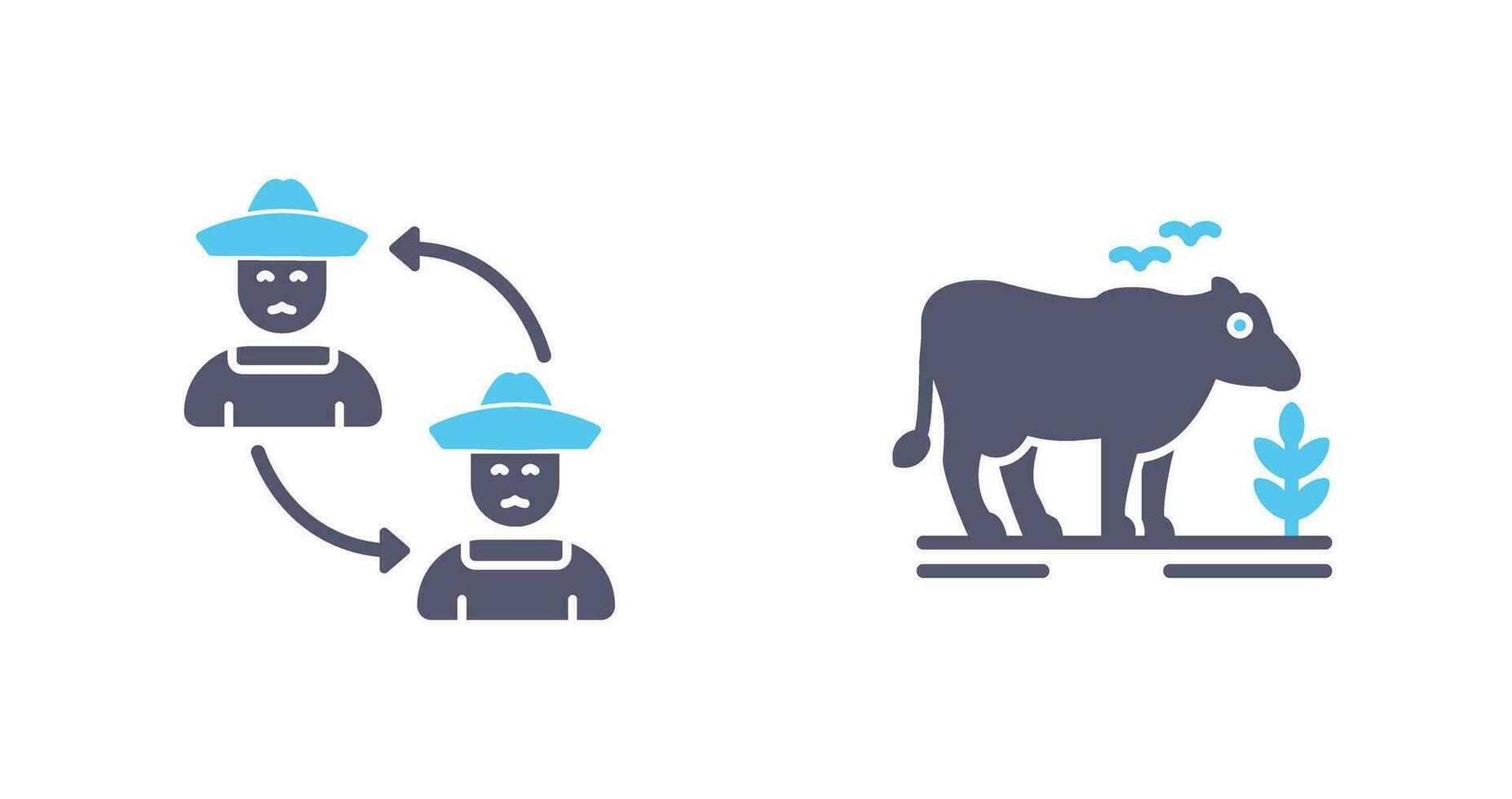 Connect and Cattle Icon vector