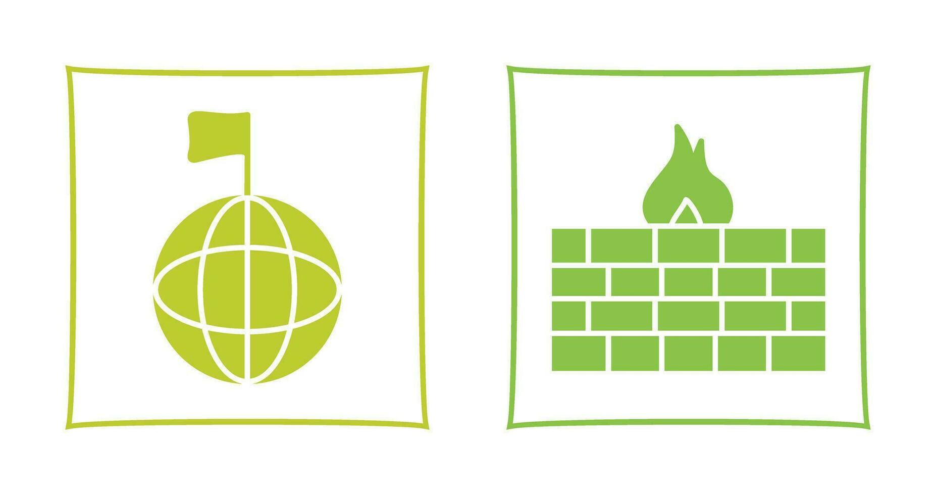 global signal and firewall Icon vector