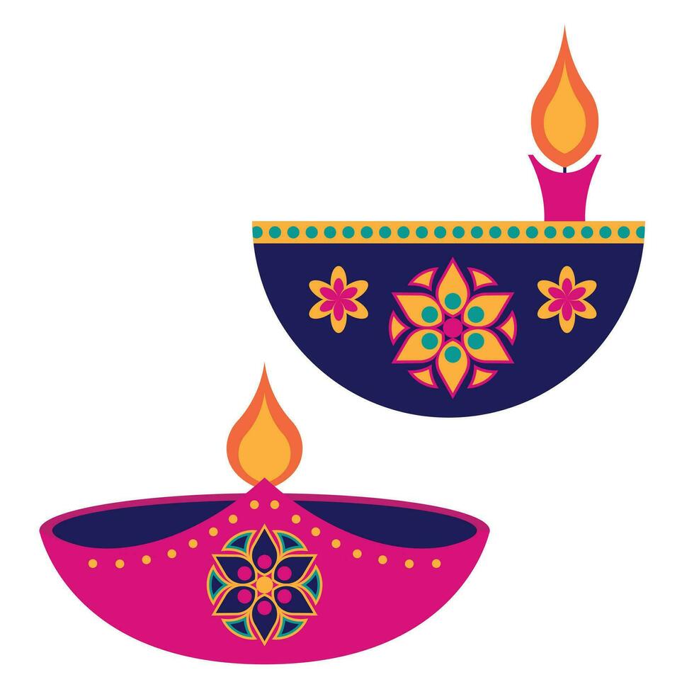 diwali tema icono estética, indio fiesta celebracion diwali vector