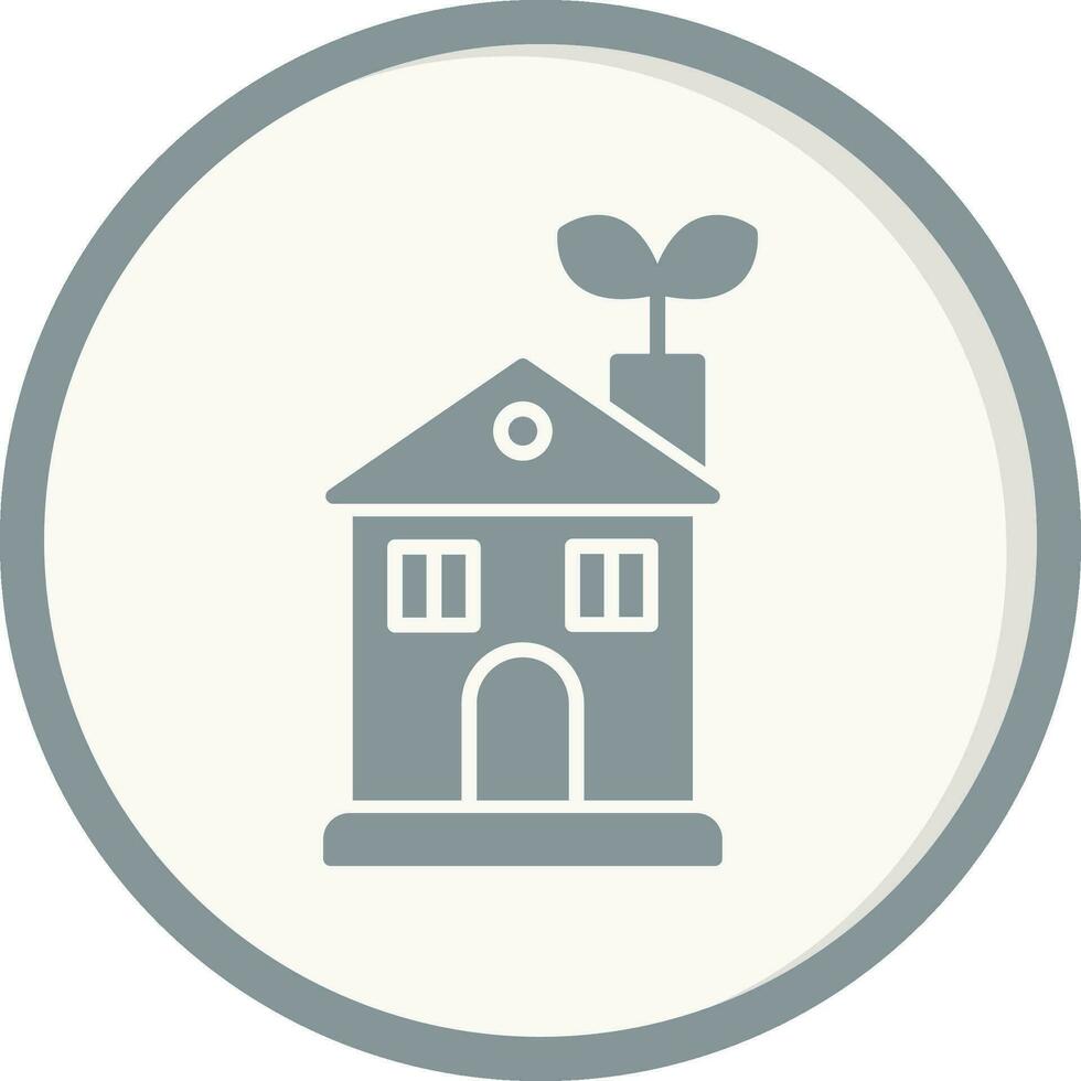 Eco House Vector Icon