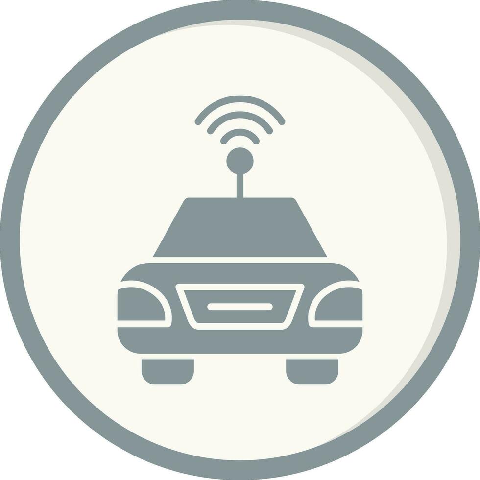 Autonomous Car Vector Icon