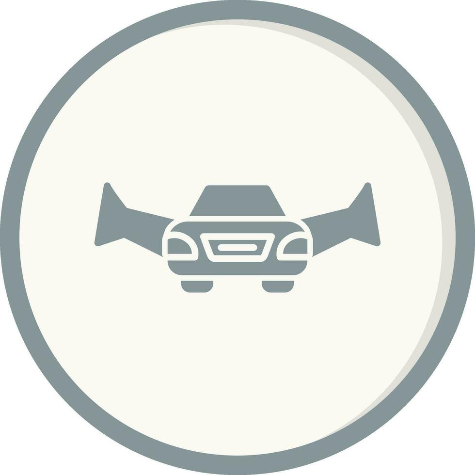 icono de vector de coche volador