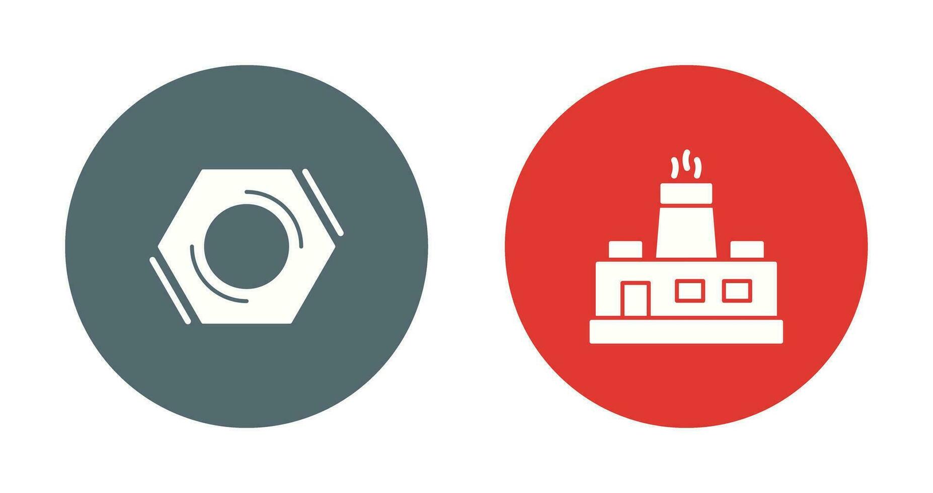 Factory and Nut,food Icon vector