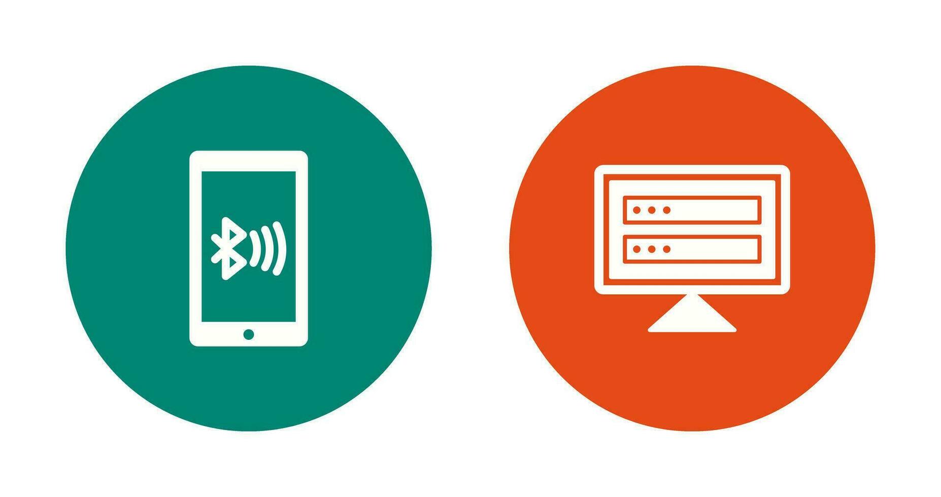 Connected Device and Corrupted data Icon vector