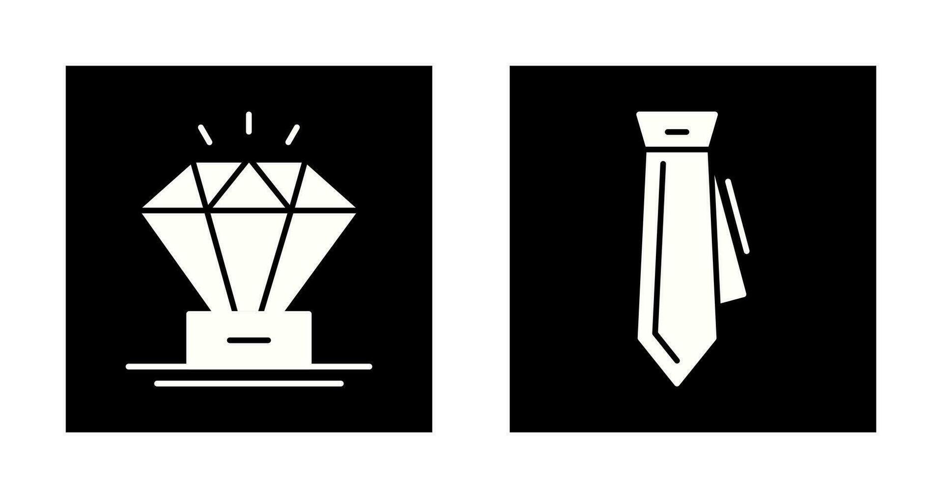 Diamond and Tie Icon vector