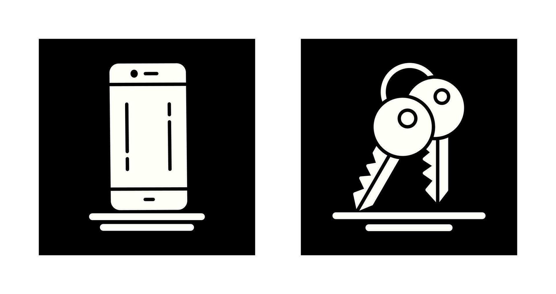Mobile and key  Icon vector