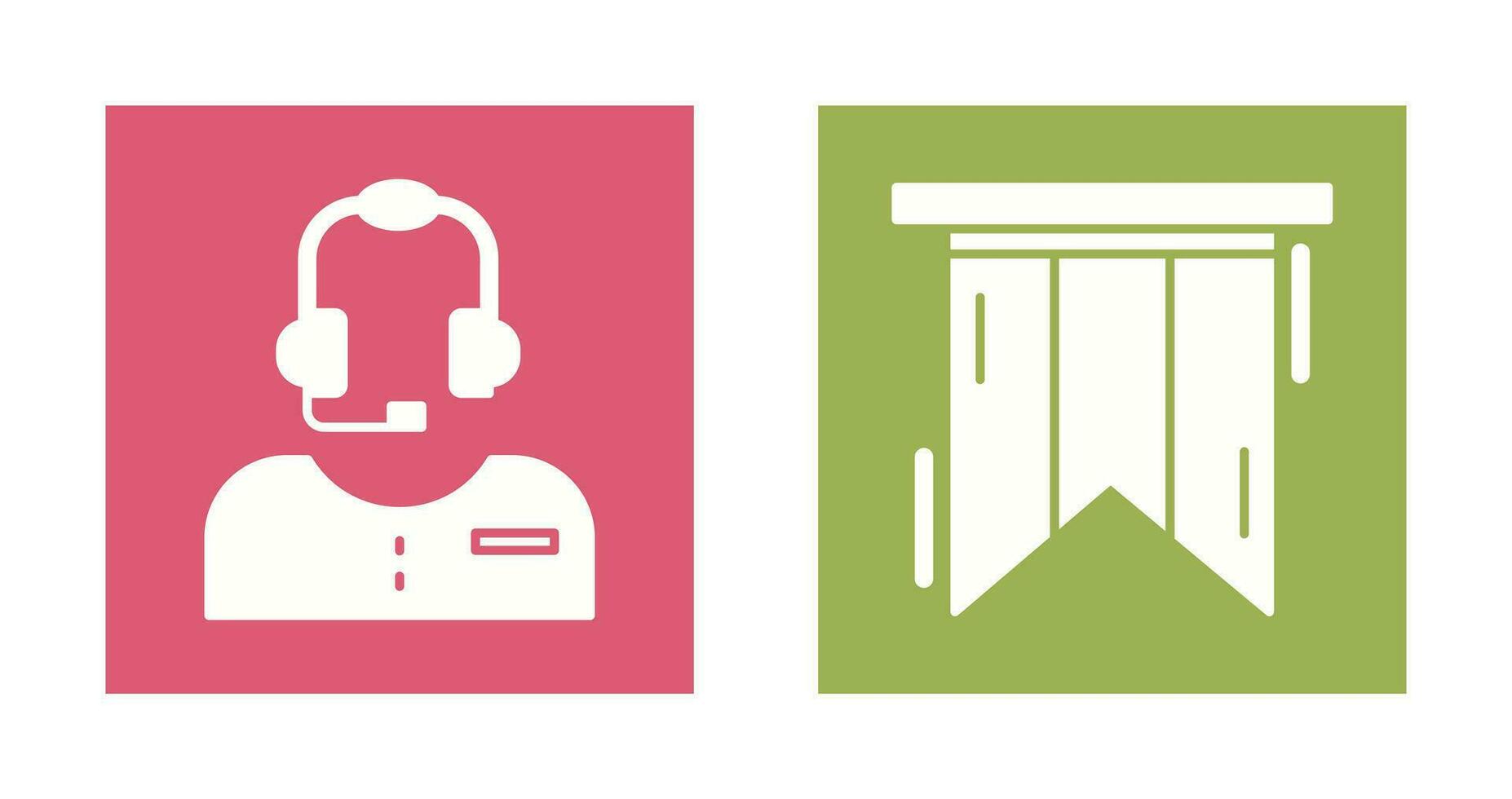 Customer Service and Bookmark Icon vector