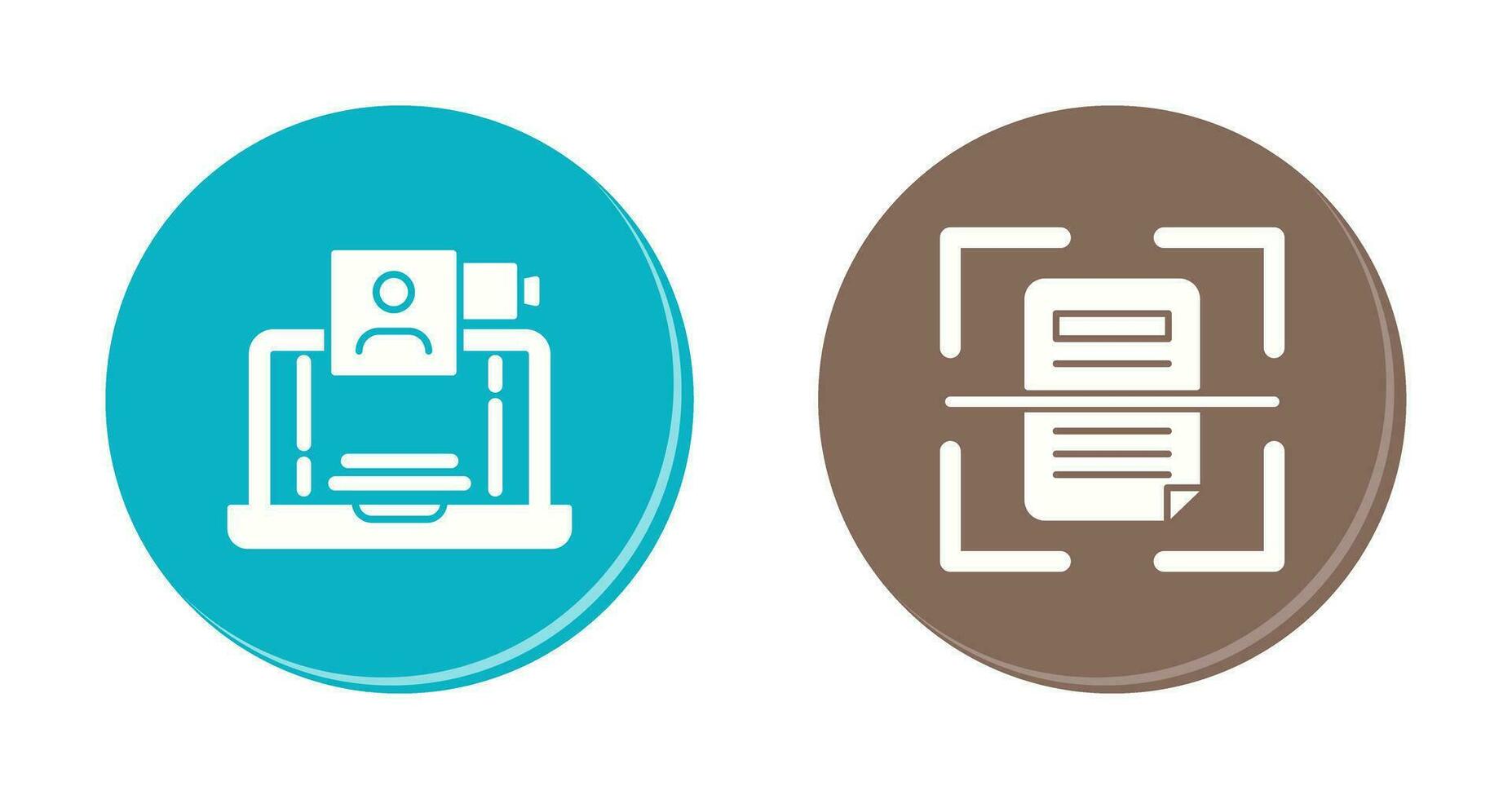 Video Call and Scan Icon vector