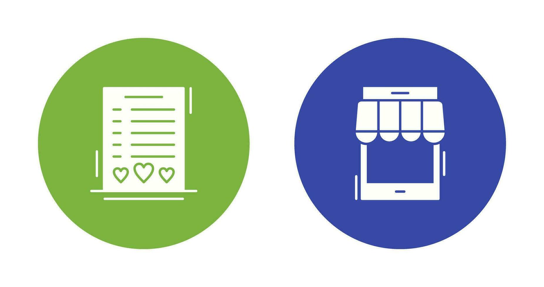 Wishlist and Online Shop Icon vector