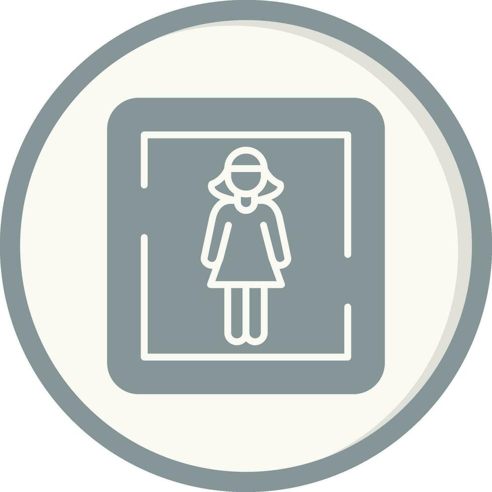 Female Toilet Sign Vector Icon