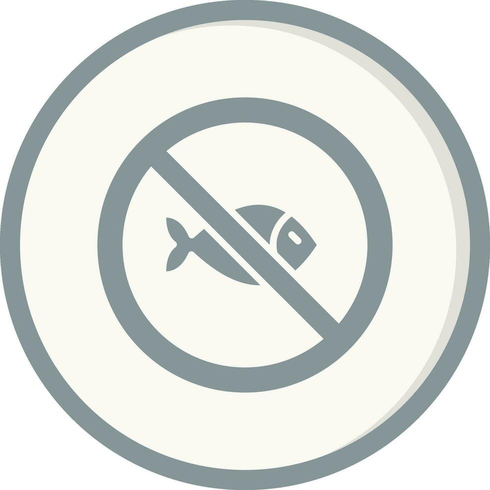 No Fishing Vector Icon