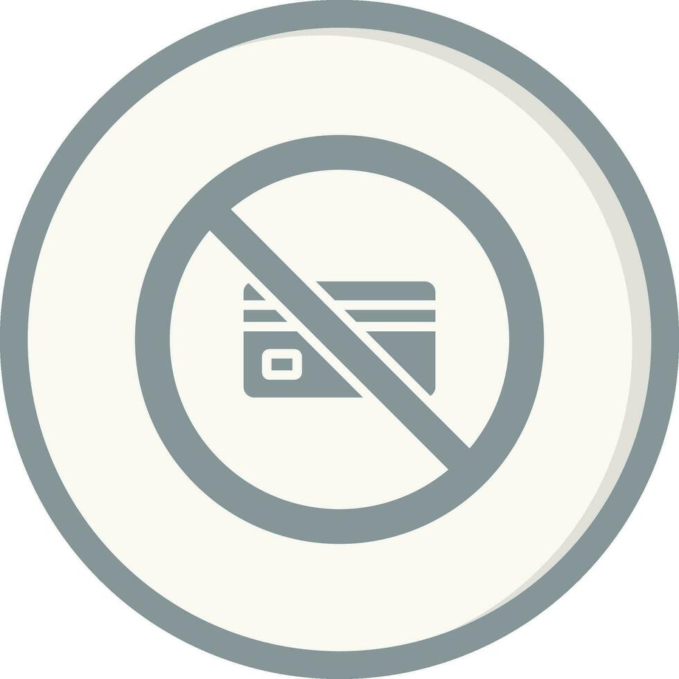 No Credit Card Vector Icon