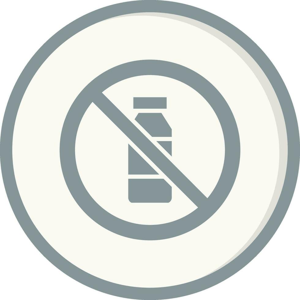 No Bottle Vector Icon