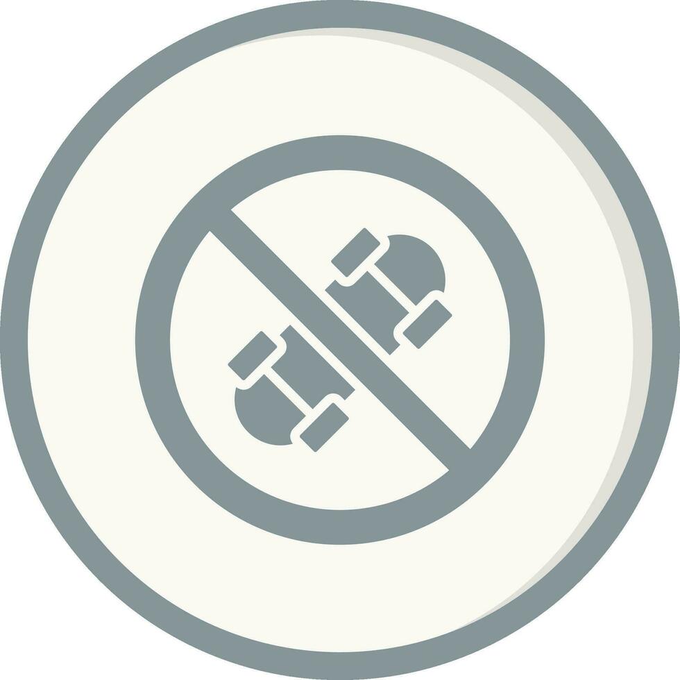 No Skateboard Vector Icon