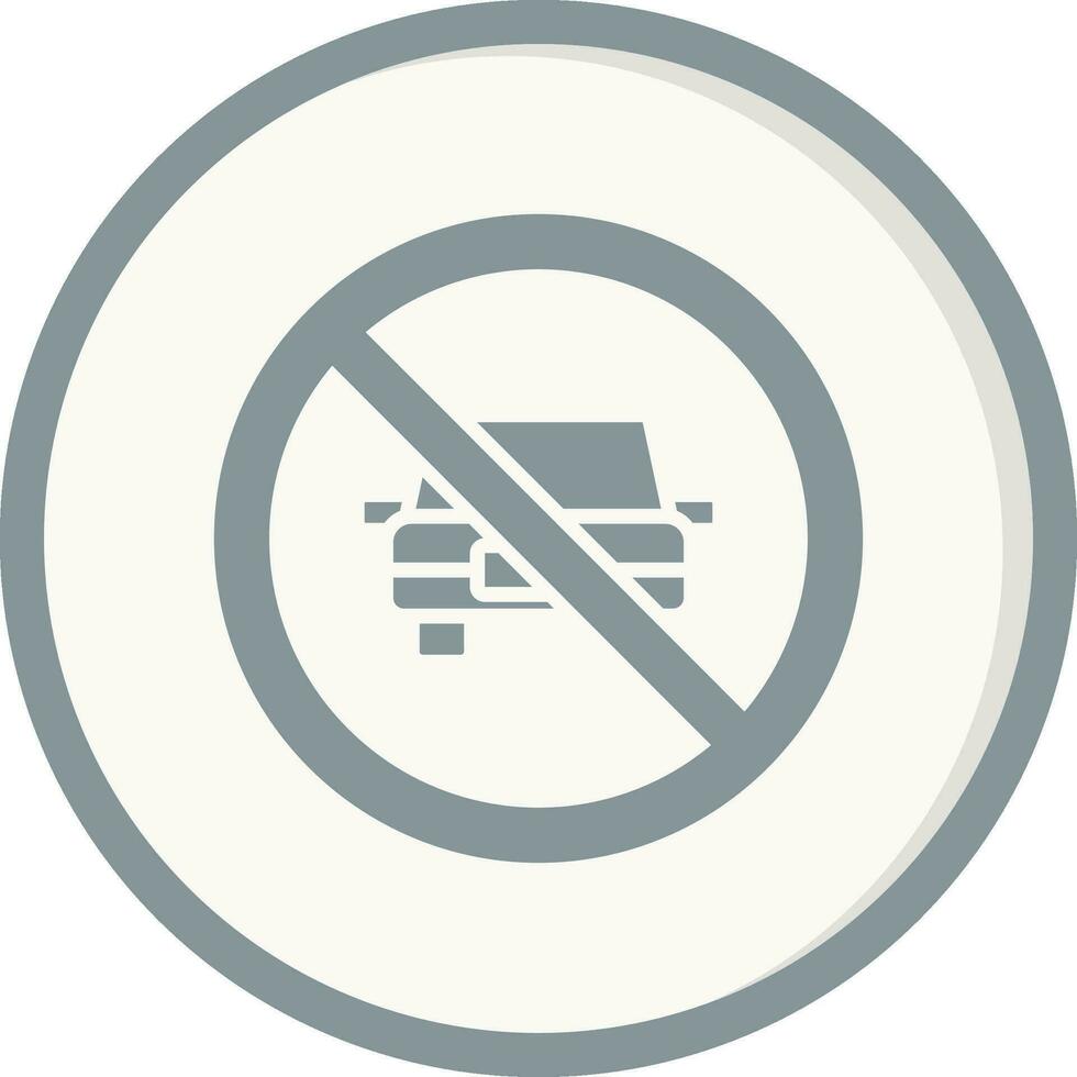 No Car Vector Icon