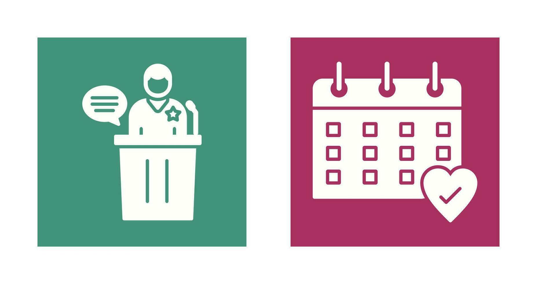 Debate and Calendar Icon vector