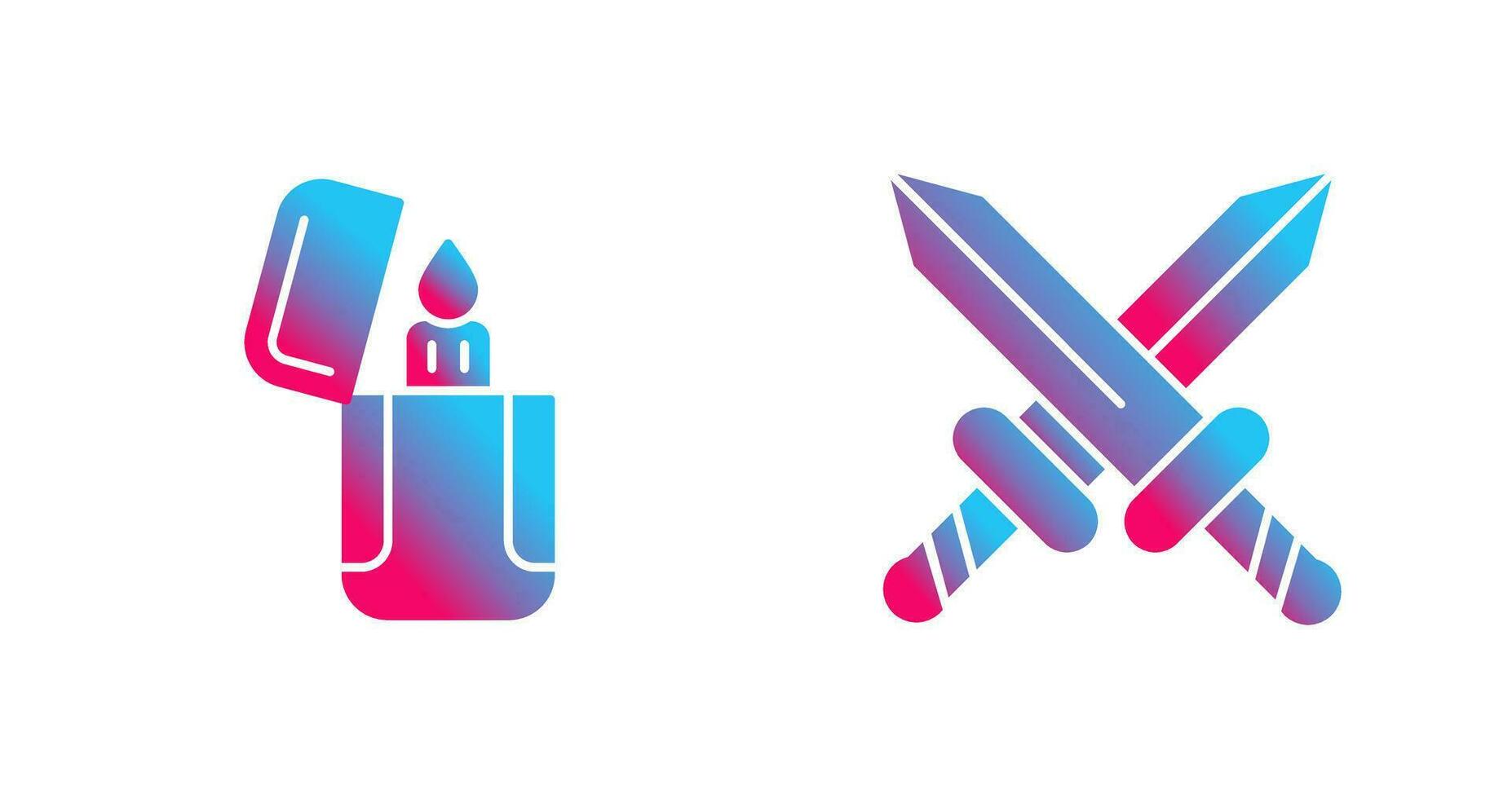 Lighter and Sword Icon vector