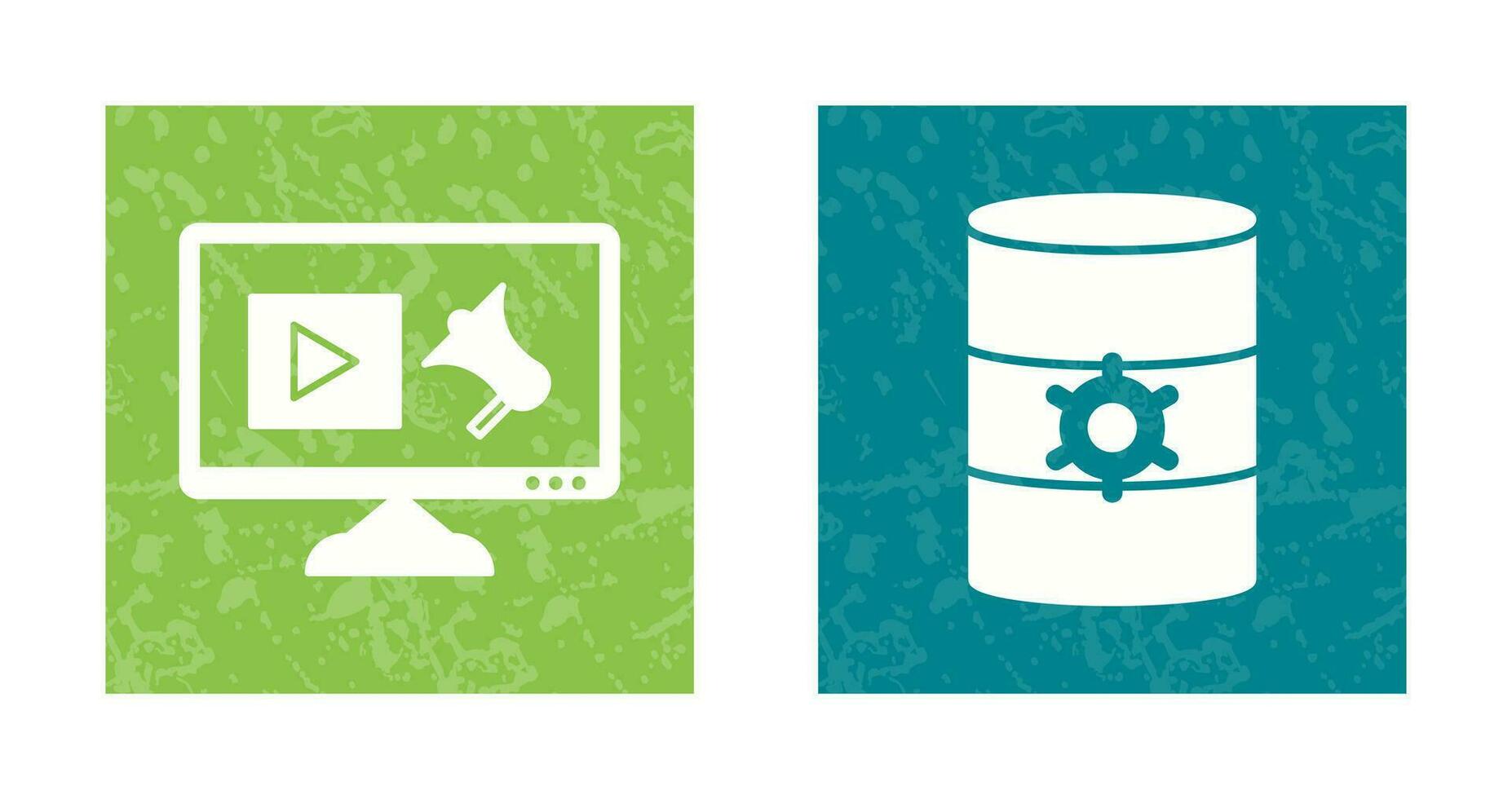 Digital Marketing and Database Management Icon vector
