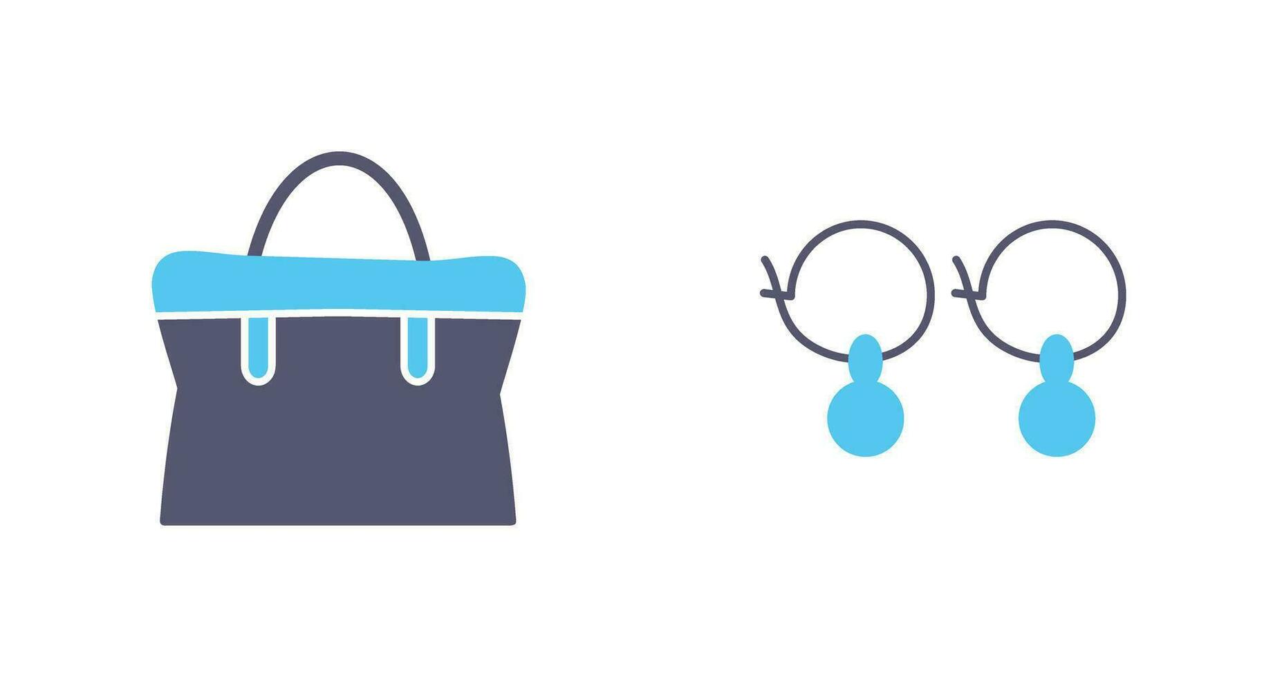 Bag and Earrings Icon vector