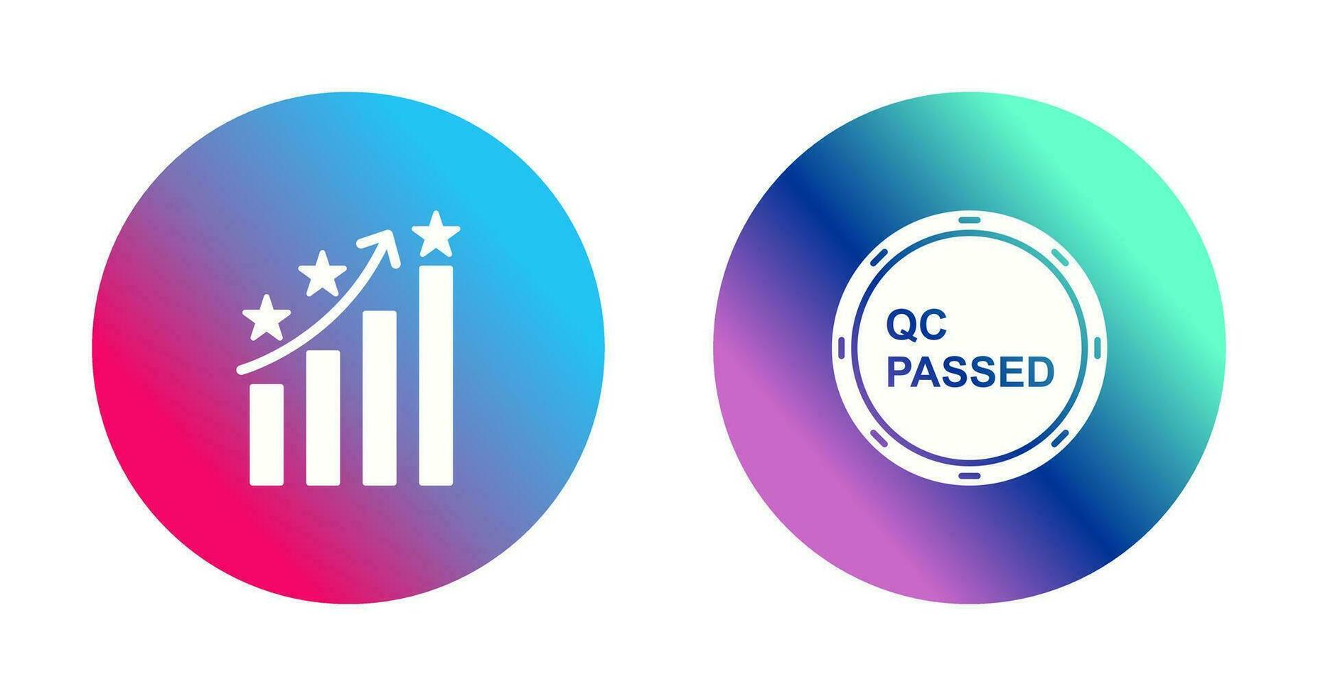 Reputation Management and QC Passed Icon vector