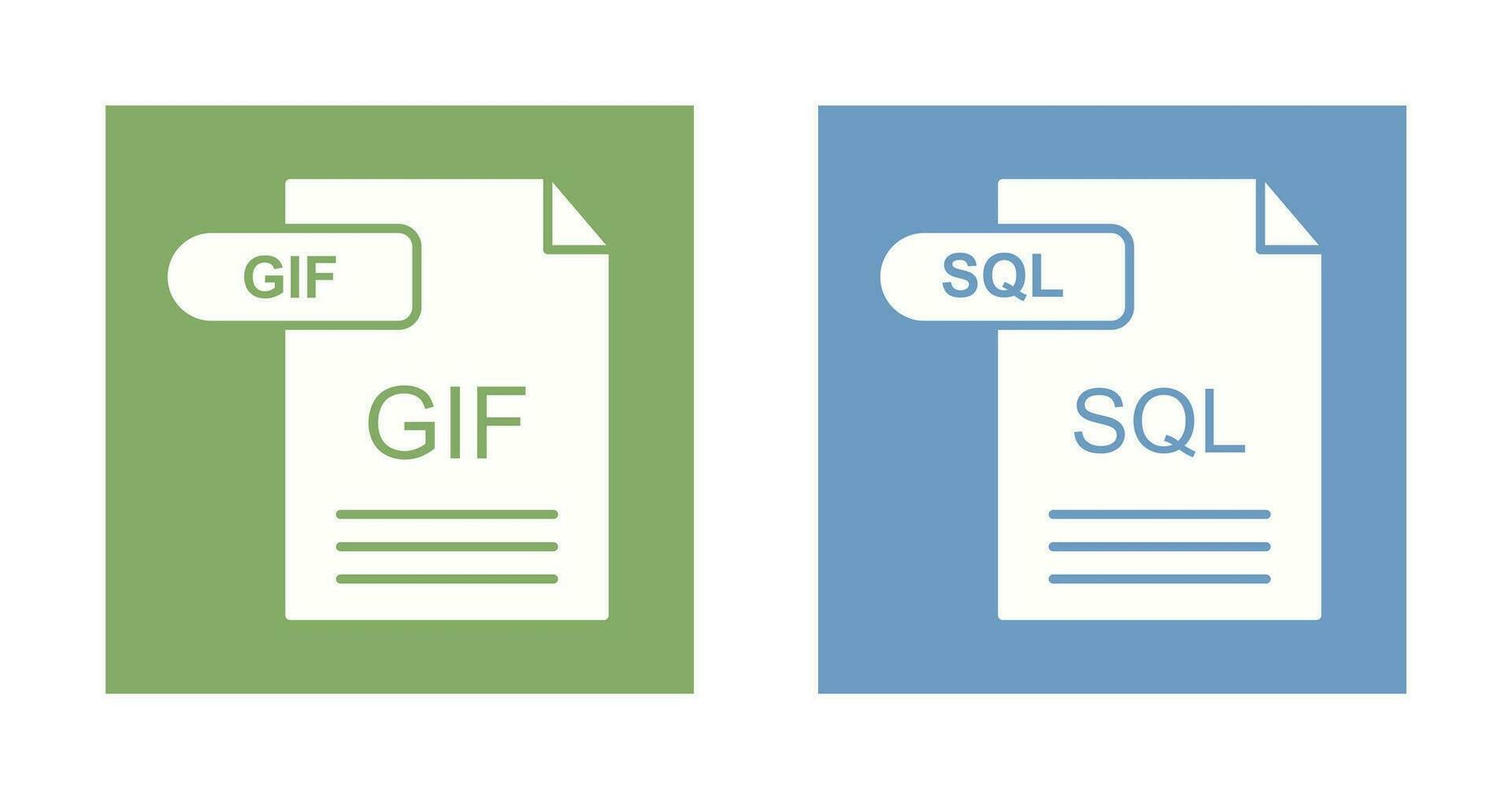 GIF and SQL Icon 32705973 Vector Art at Vecteezy