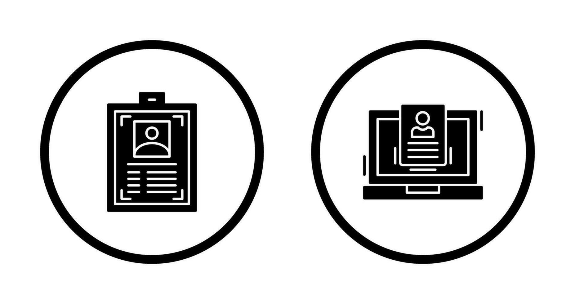 User and ID Card Icon vector