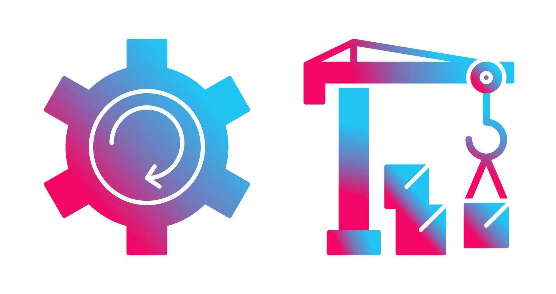 Upgrade and Robotic Arm Icon vector