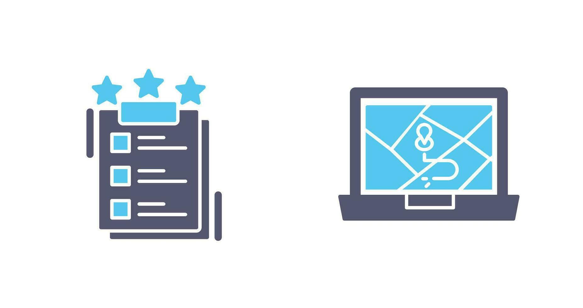 Project Features and Google Map Icon vector