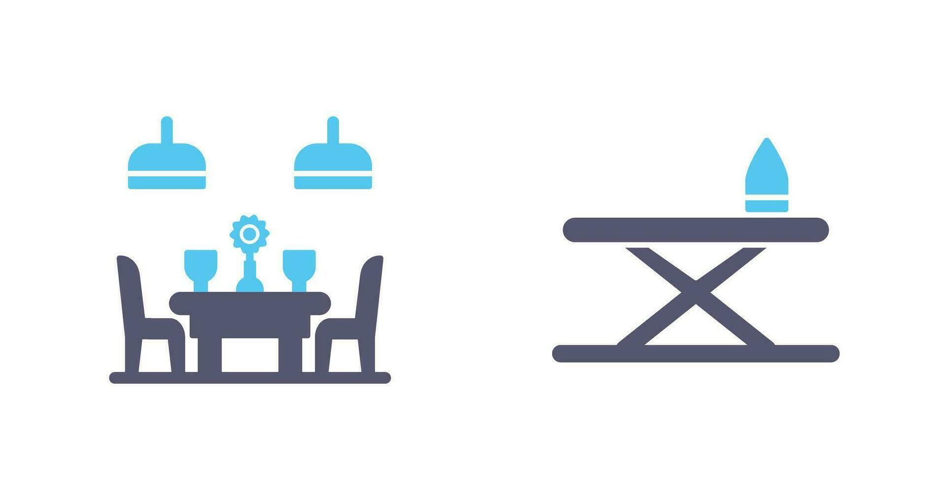 Iron Board and Table Icon vector