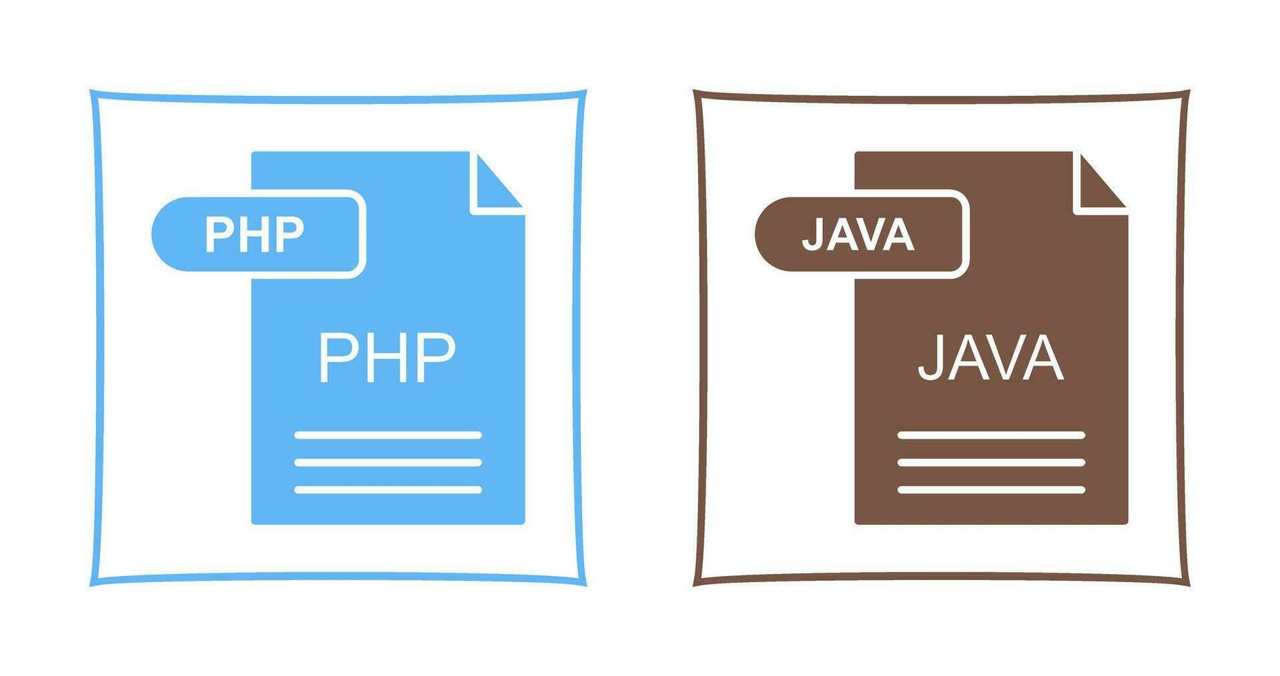PHP and Java Icon vector