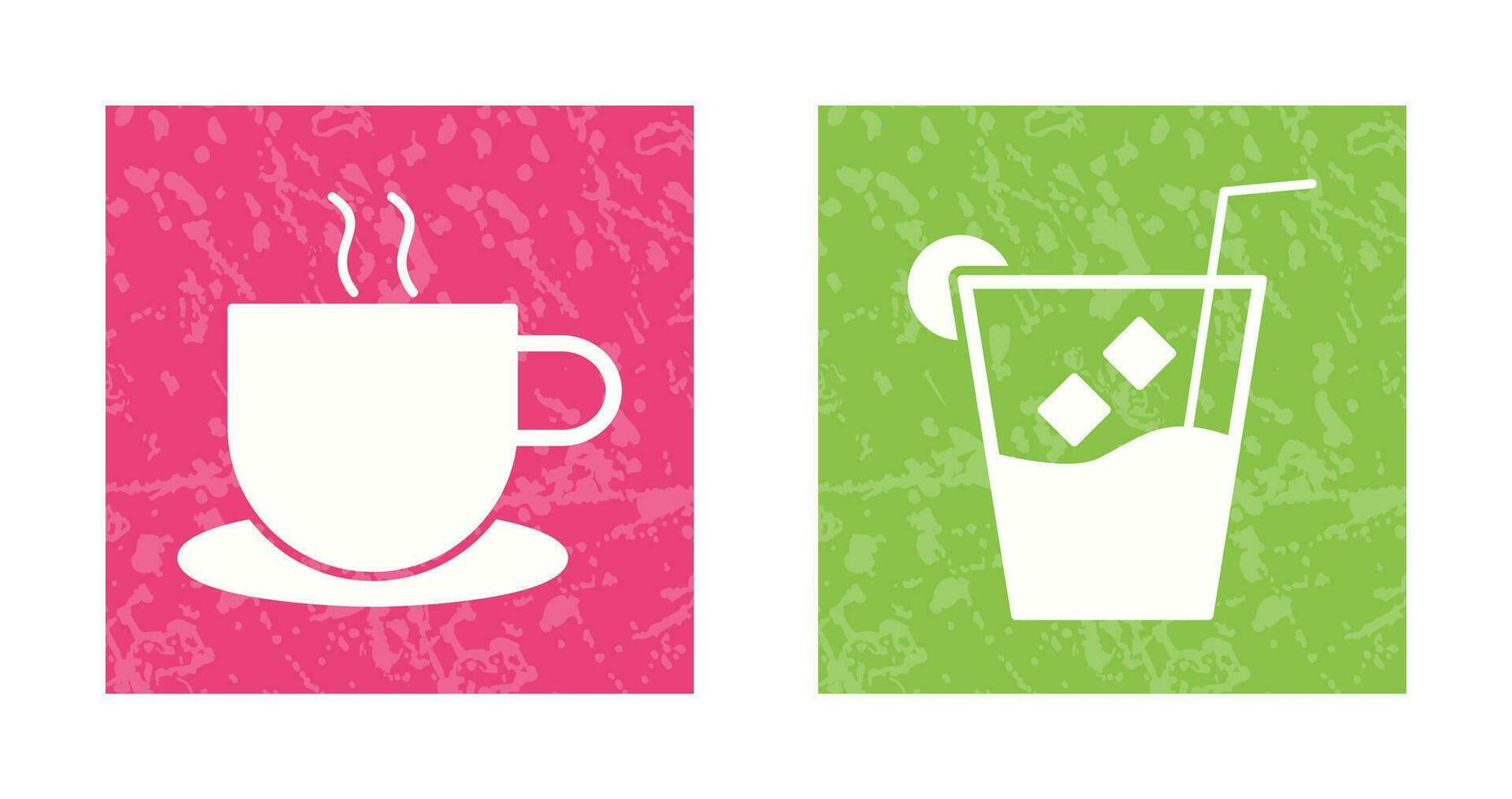 hot coffee and whiskey sour Icon vector