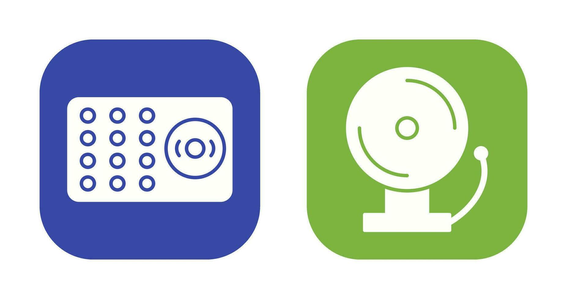 ring alarm and fire alarm  Icon vector