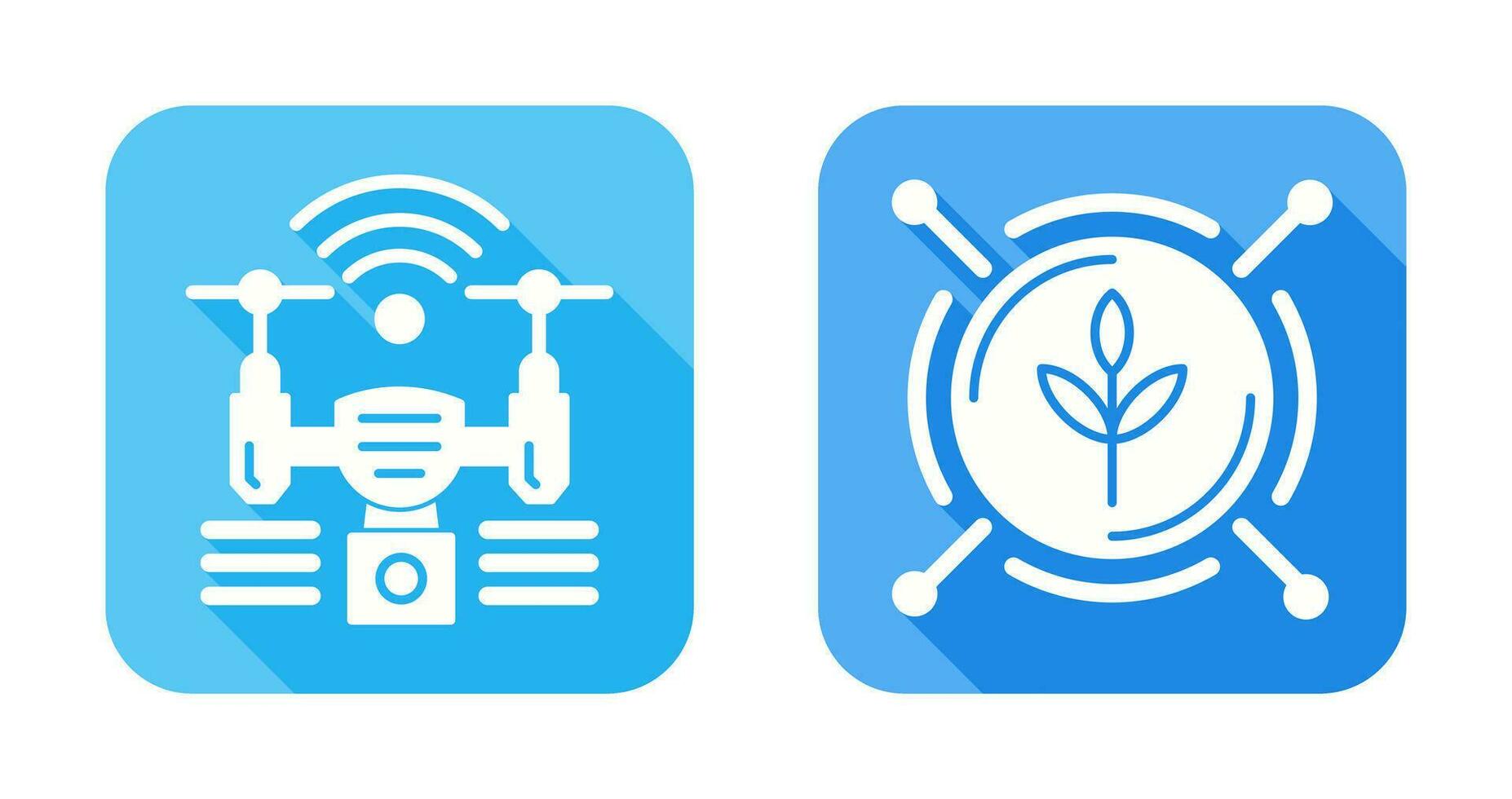 Analytics and Drone Icon vector