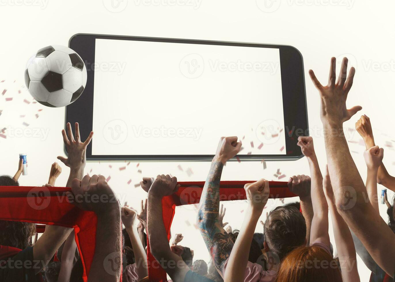 Watch a live sports event on your mobile device. betting on football matches photo