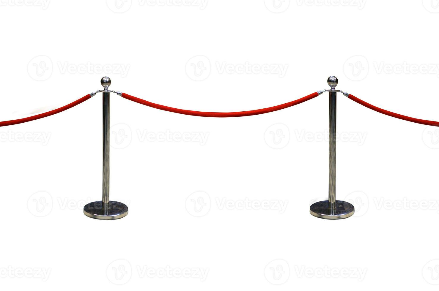 Closed event of vip zone delimited by barriers red rope line photo