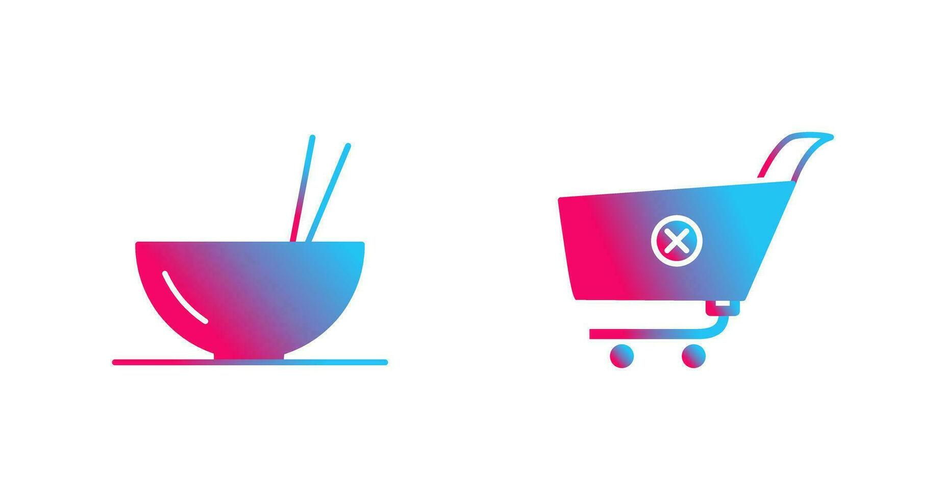 food and cancel order Icon vector