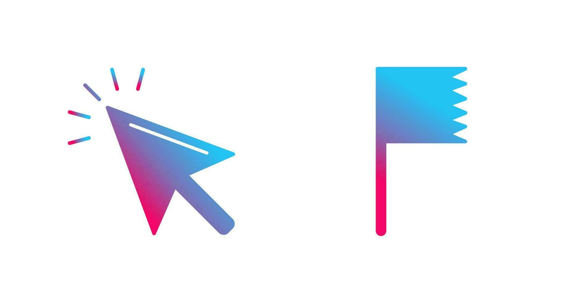 mouse and flag Icon vector