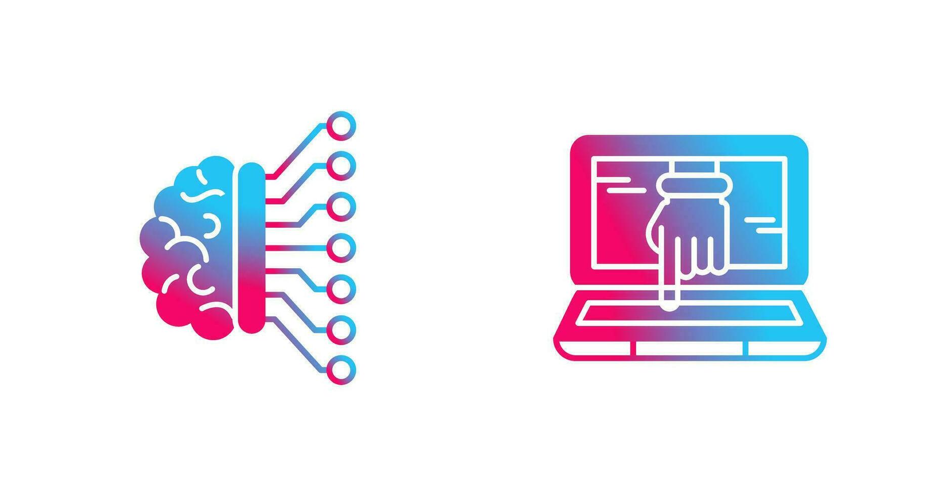 Machine Learning and Hacking Icon vector