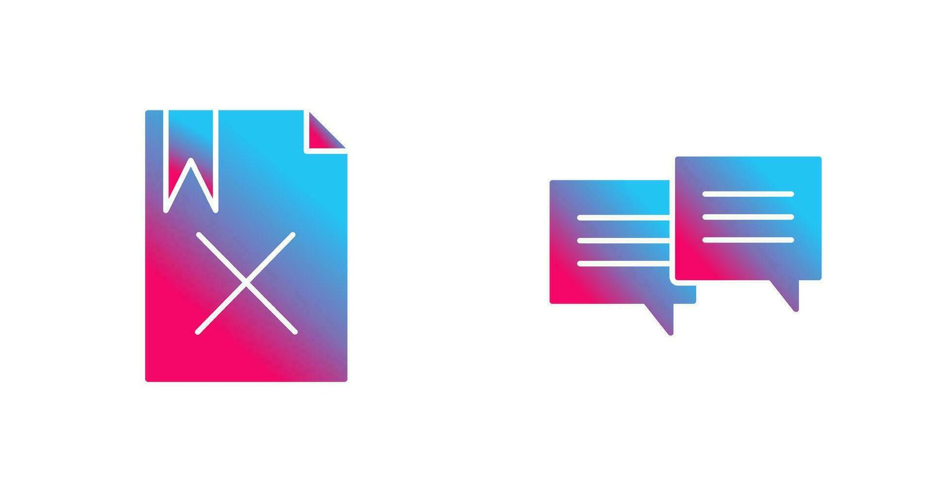 delete and two chat bubbles Icon vector