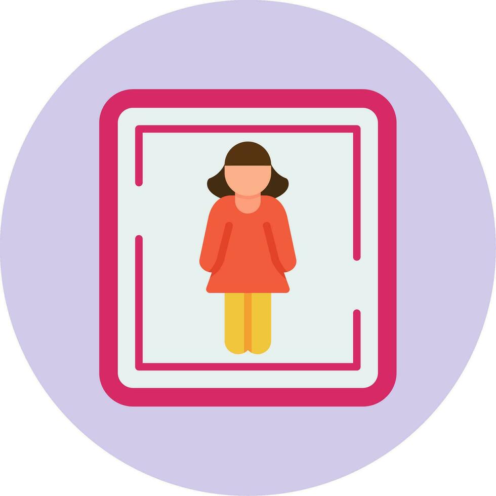 Female Toilet Sign Vector Icon