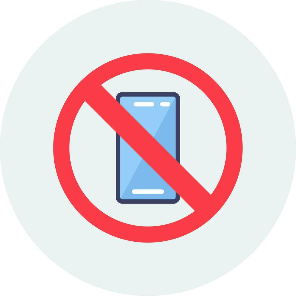 No Phone Vector Icon