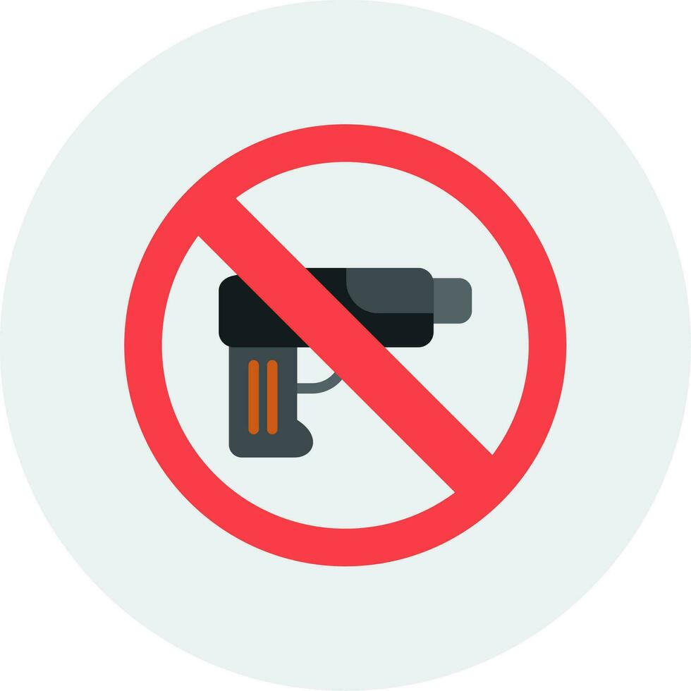 No Weapons Vector Icon