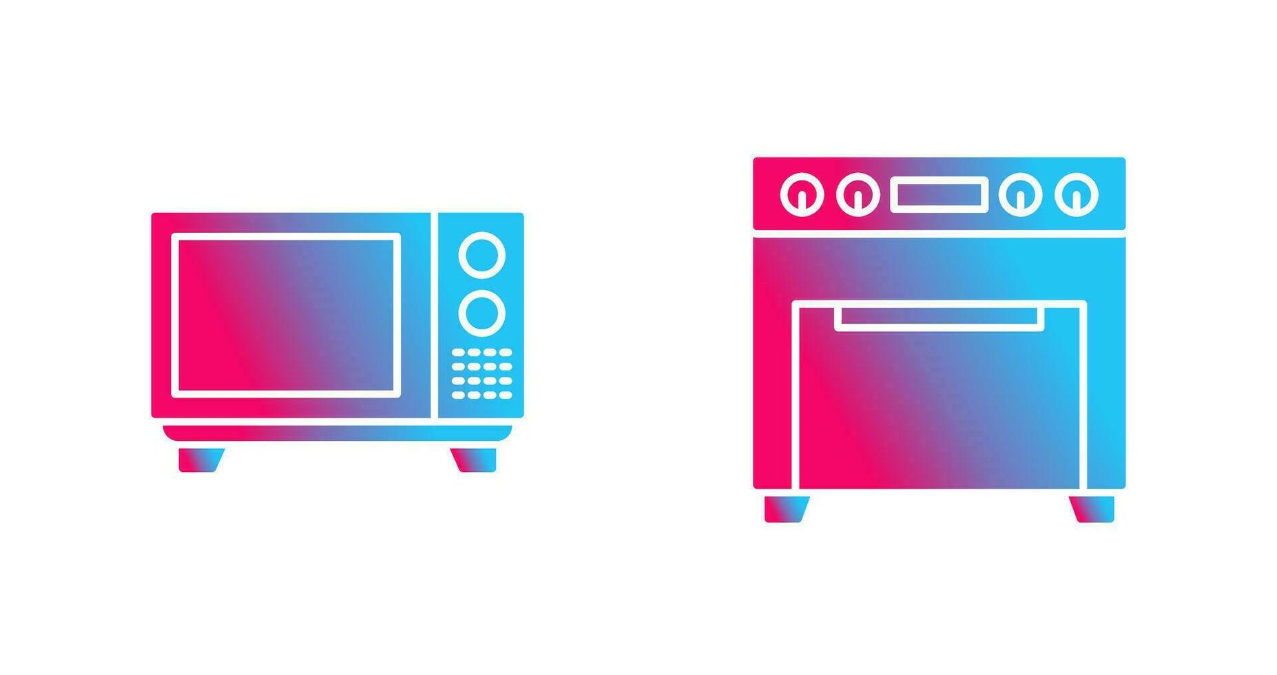 Microwave and Oven Icon vector