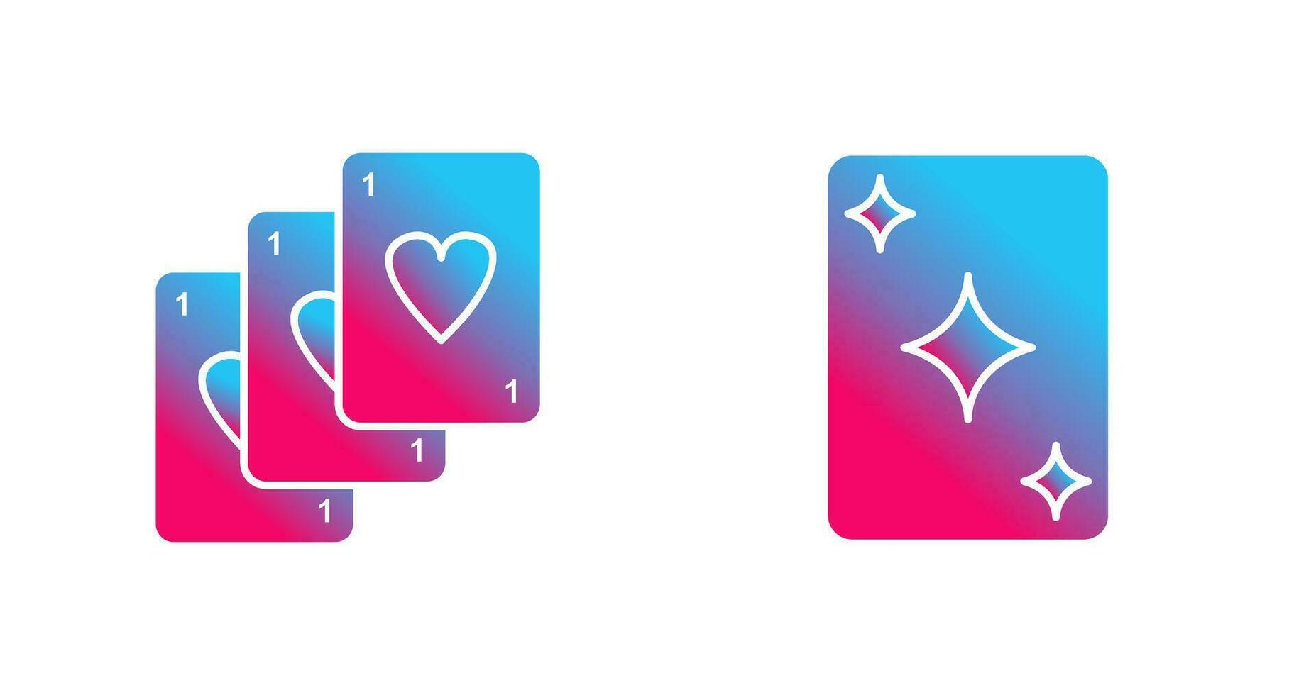 Deck of Card and Card Icon vector