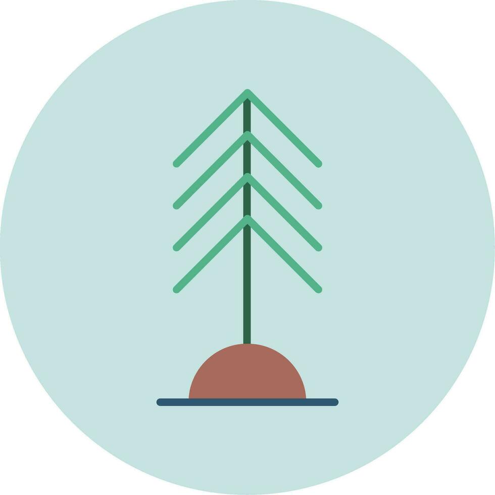 icono de vector de árbol de pino