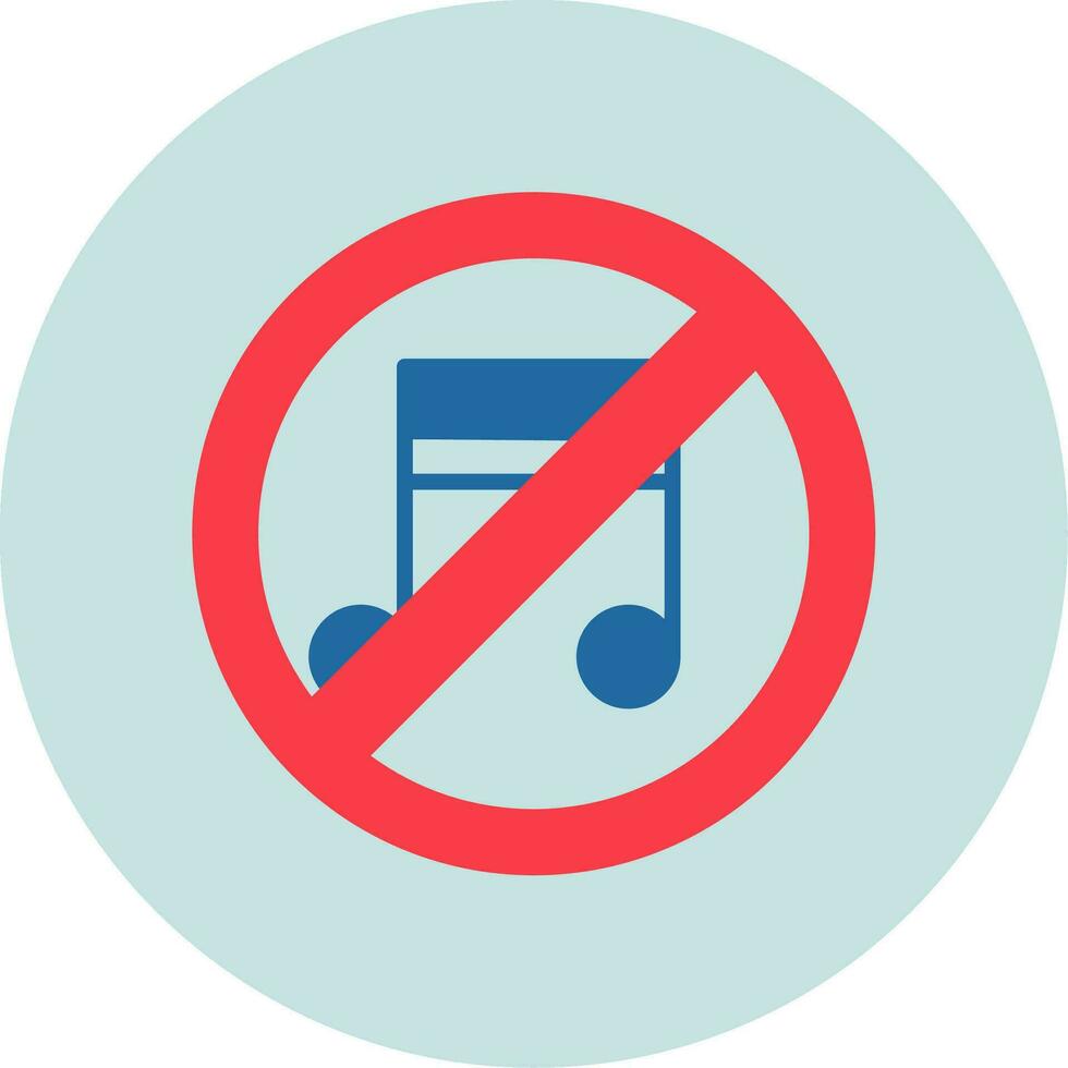 No Music Vector Icon